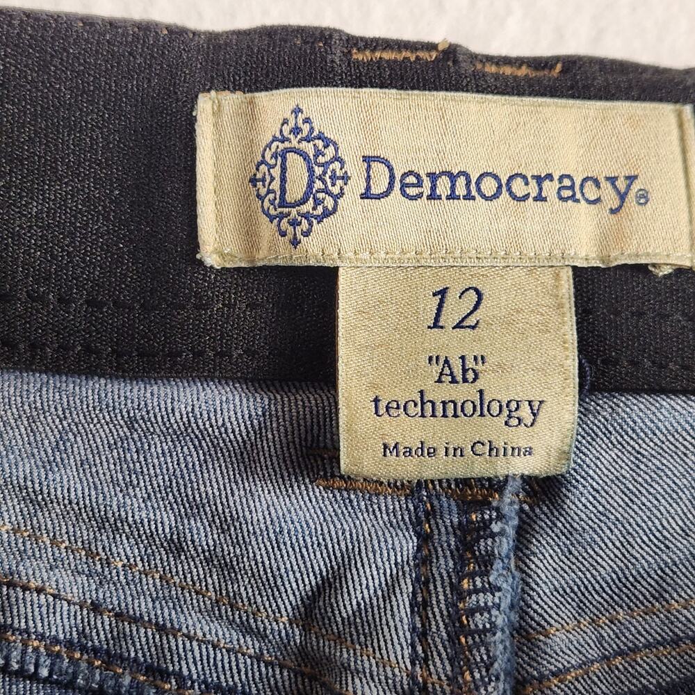 Democracy "Ab"solution Straight Leg Ankle Jeans Blue Denim - Women Size 12 #381 - Picture 4 of 5
